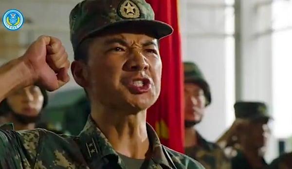 A Chinese military warrior (Video screenshot)