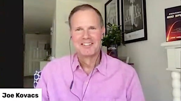 Joe Kovacs discussing his book 'Reaching God Speed' on the 'Prove All Things' program on Tuesday, Oct. 4, 2022. (Video screenshot)
