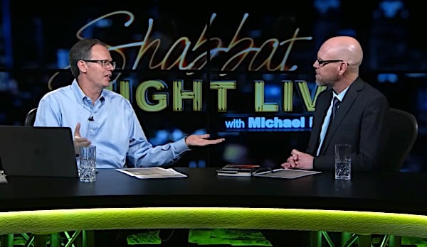 Author Joe Kovacs talks with host Scott Laird on "Shabbat Night Live" on Friday, June 17, 2022. (Video screenshot)