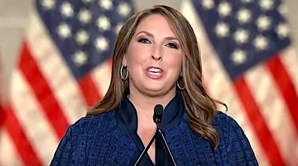 Republican National Committee Chair Ronna Romney McDaniel speaks at the Republican National Convention on Monday, Aug. 24, 2020. (RNC video screenshot)